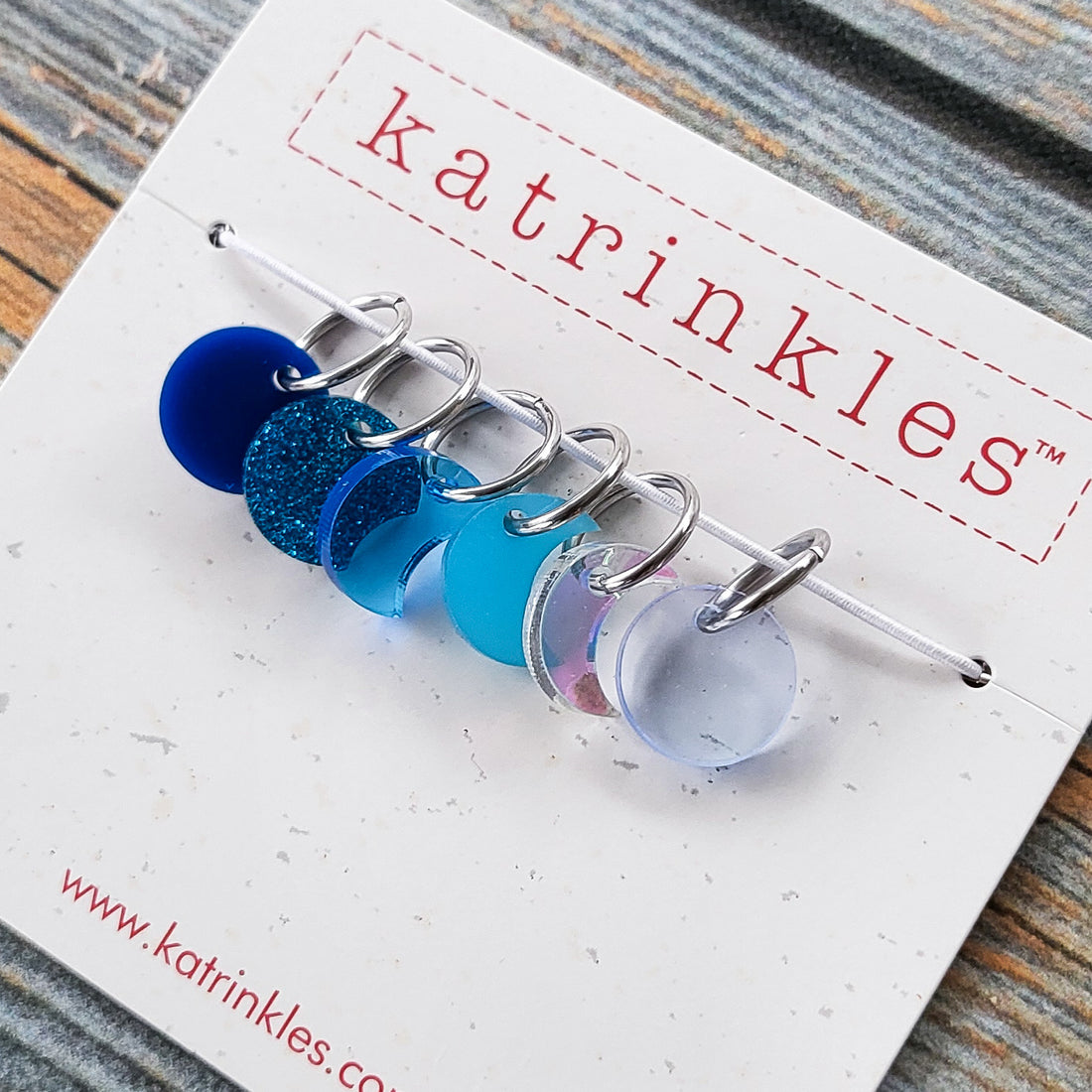 Moon Phases Stitch Marker Set | Katrinkles