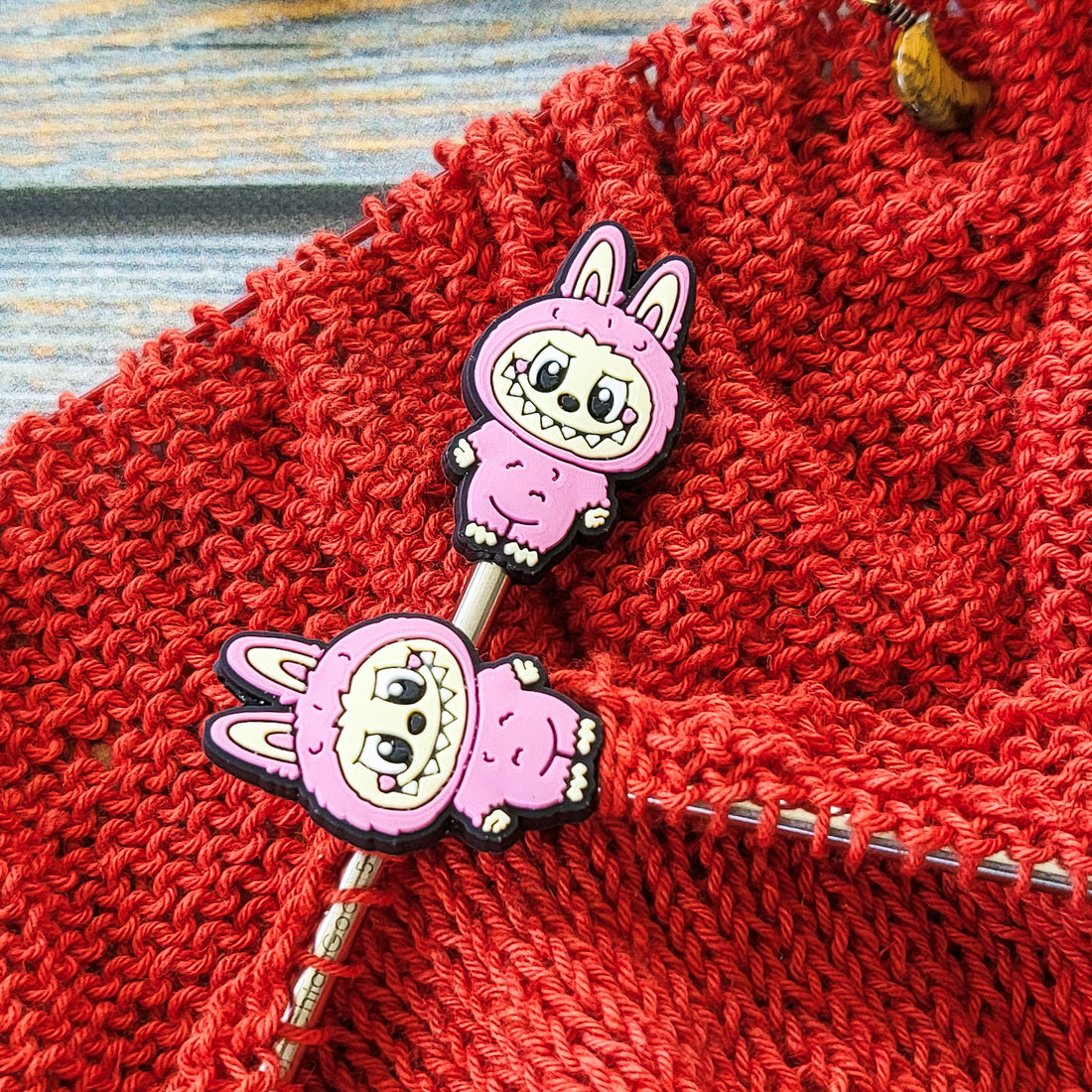 Labubu Stitch Stoppers | Knitting Needle Point Protectors (Style 2)