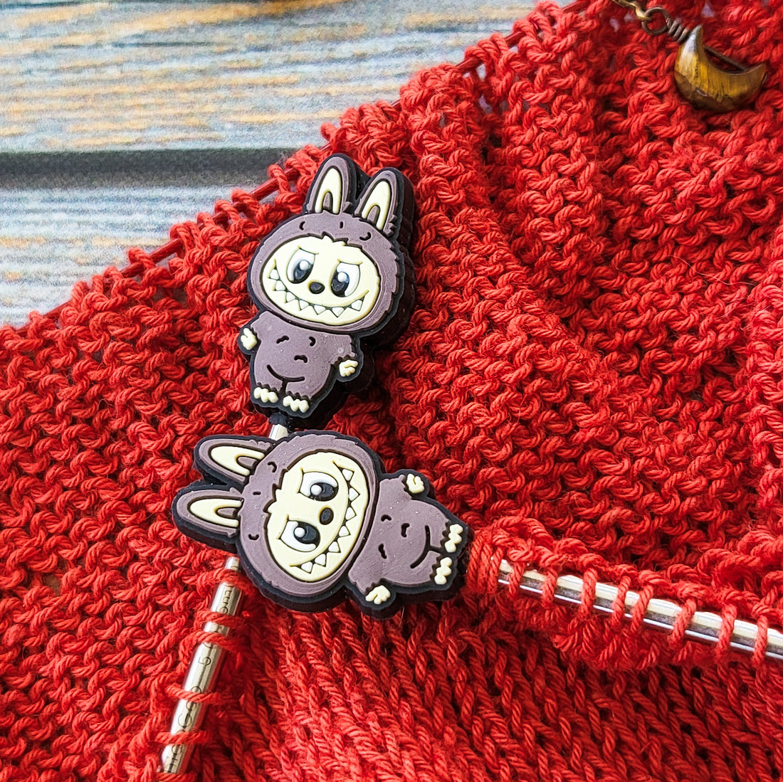 Labubu Stitch Stoppers | Knitting Needle Point Protectors (Style 2)