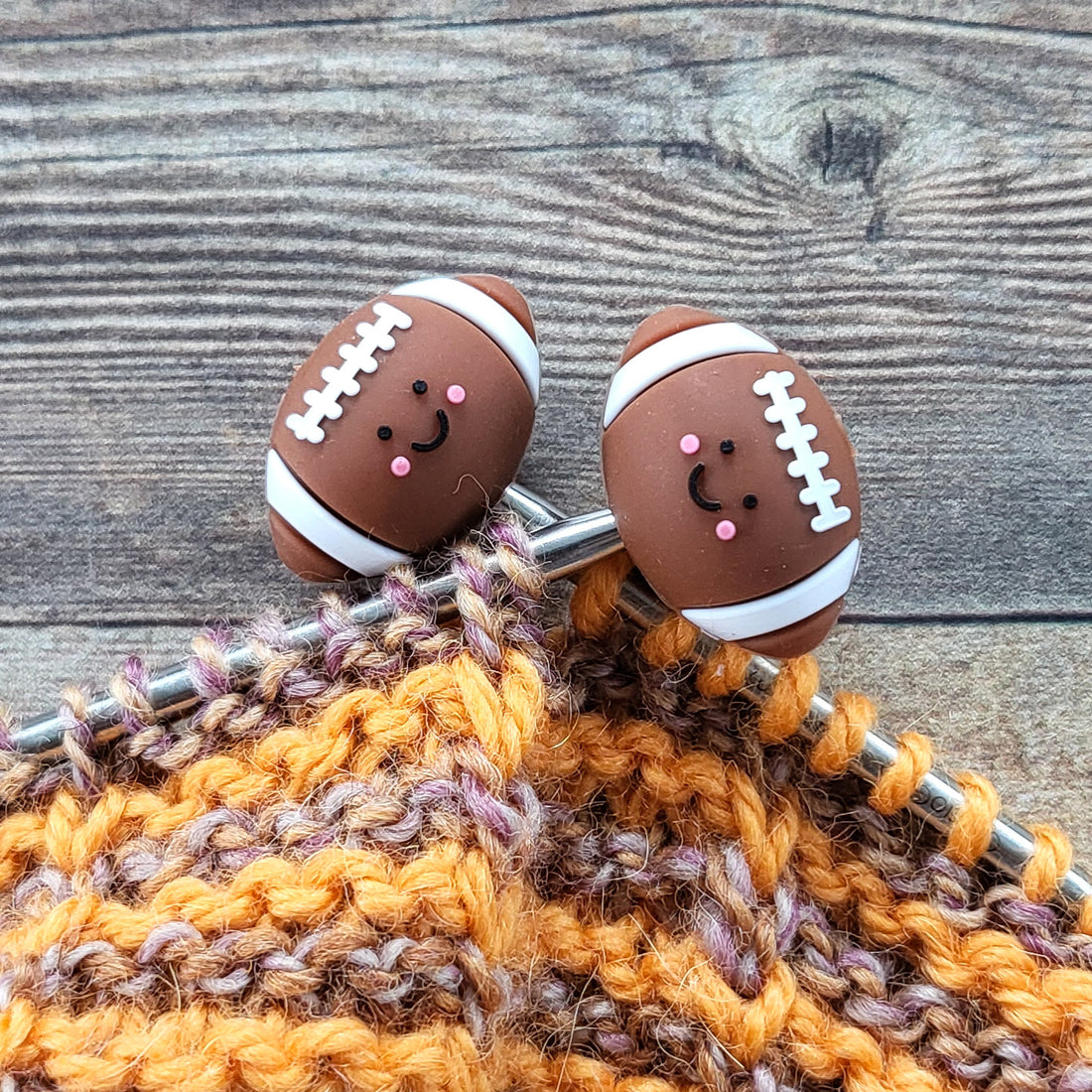 Football Stitch Stoppers | Knitting Needle Point Protectors