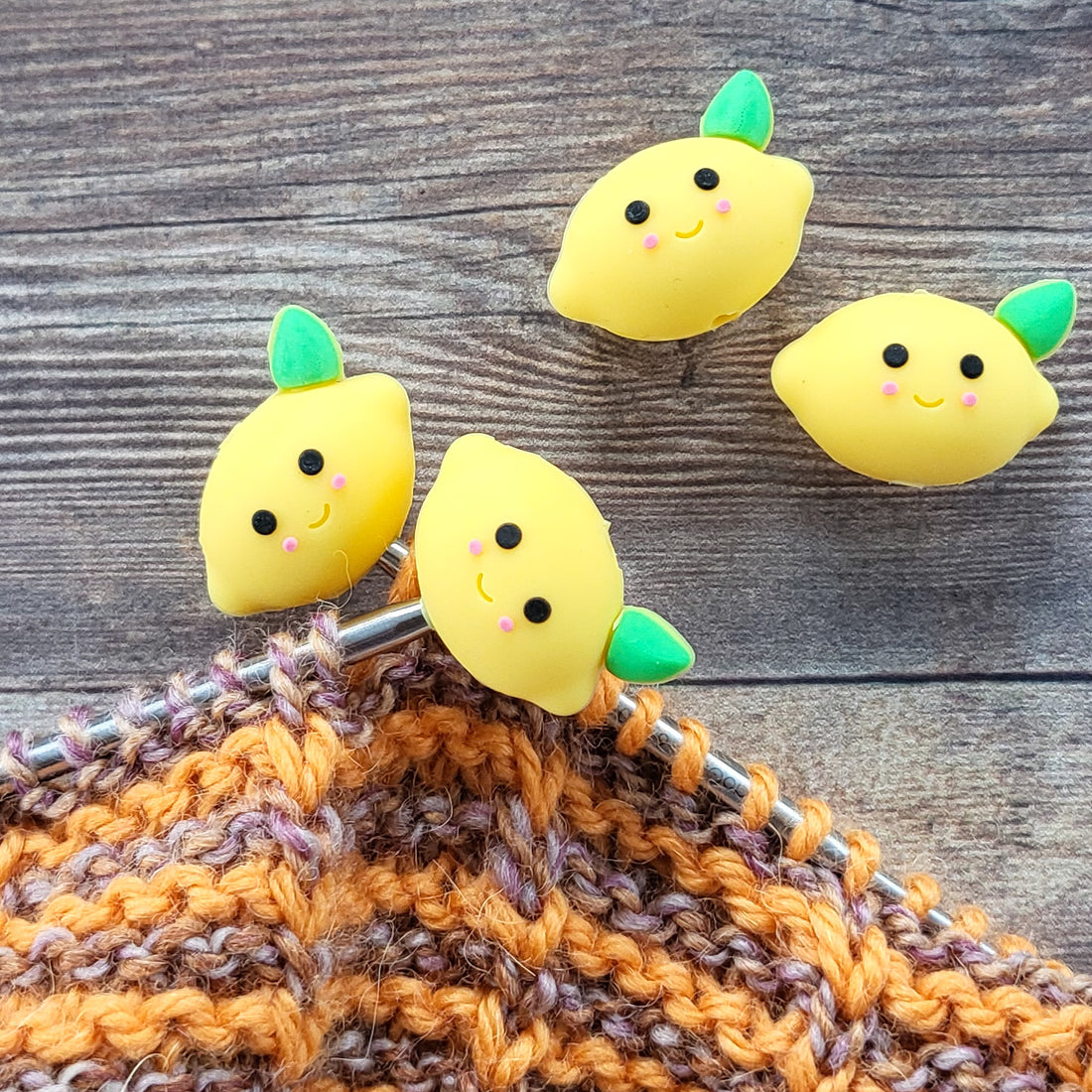 Lemon Stitch Stoppers | Knitting Needle Point Protectors
