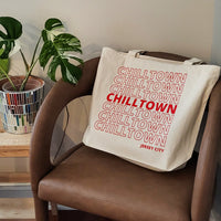 Chilltown Jersey City Tote Bag | Zippered Tote Bag | Heavy Canvas