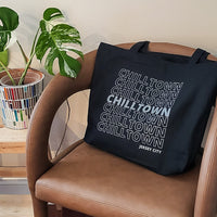 Chilltown Jersey City Tote Bag | Zippered Tote Bag | Heavy Canvas