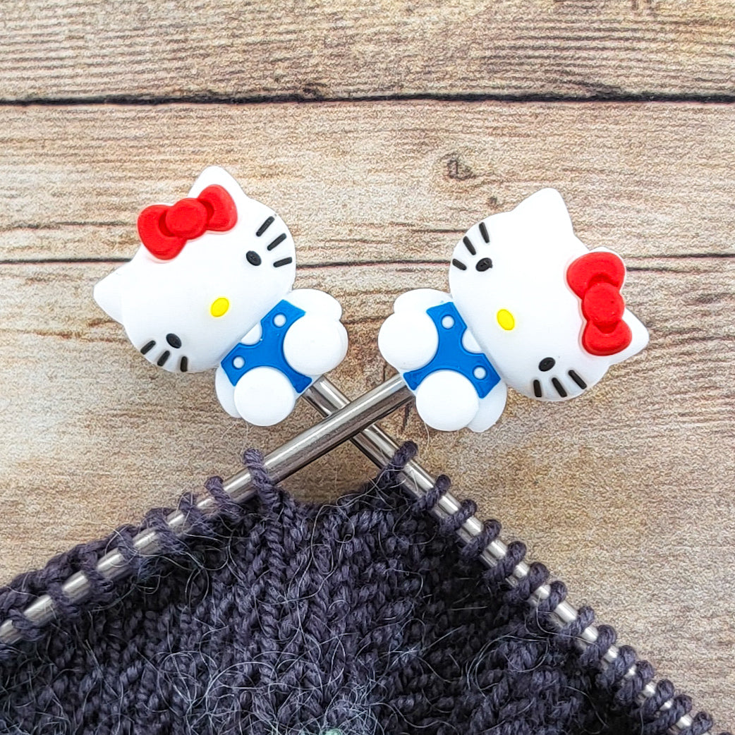 Hello Kitty Stitch Stoppers | Knitting Needle Point Protectors
