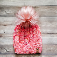 The KOBE Beanie | Textured Beanie | Merino Wool | Hibiscus