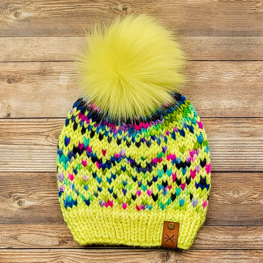 The LEO Beanie | Fair Isle Beanie | Merino Wool | Highlighter/Paragon