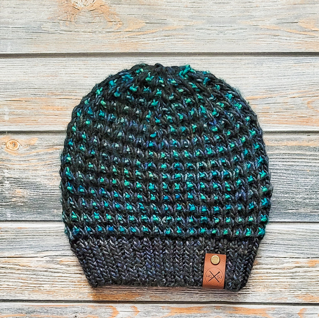 The NOAH Beanie | Thermal-Knit Beanie | Merino Wool | Black/Green