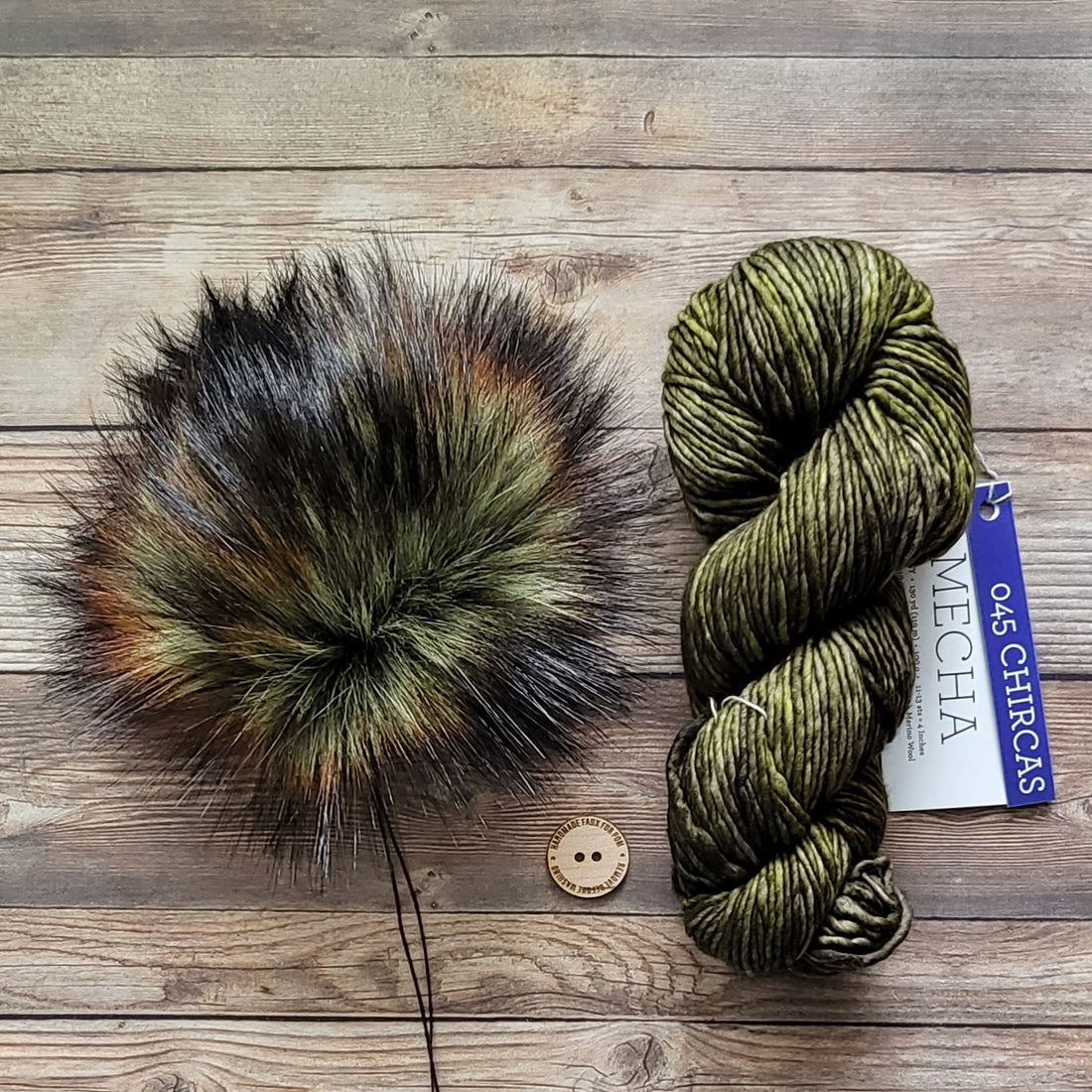 Yarn + Pom Kit | Malabrigo Mecha | Chircas (045) + Umber
