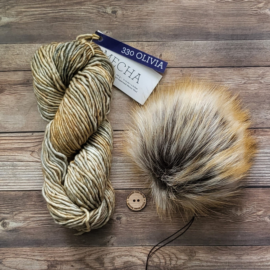 Yarn + Pom Kit | Malabrigo Mecha | Olivia (330) + Solaria