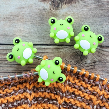 Frog Stitch Stoppers | Knitting Needle Point Protectors