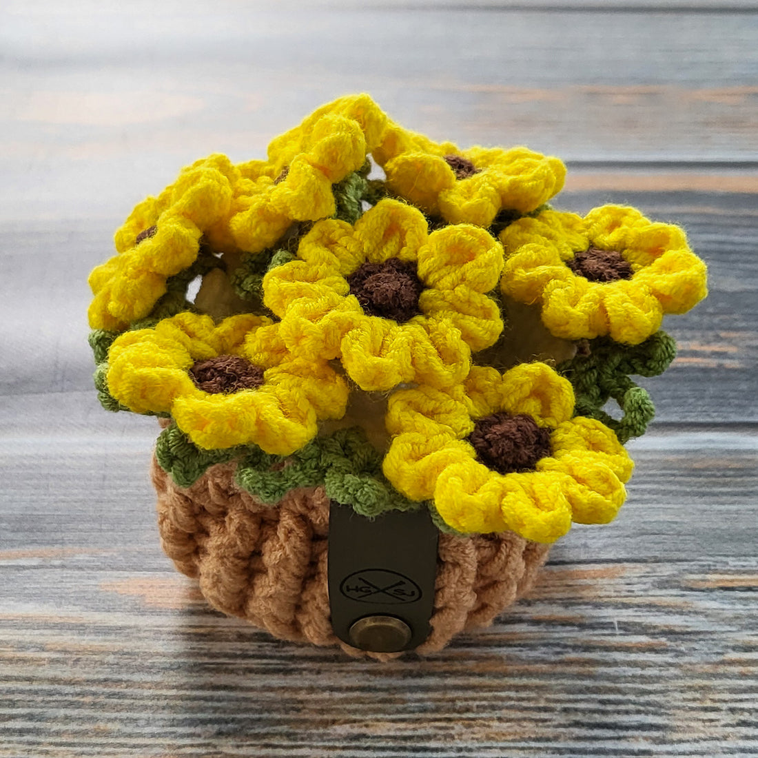 Crochet Flower Pot Coaster Set | Crochet Flower Bouquet Coaster
