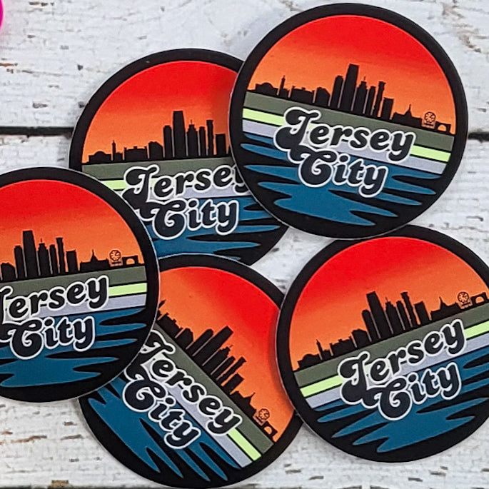 Jersey City Skyline Sticker