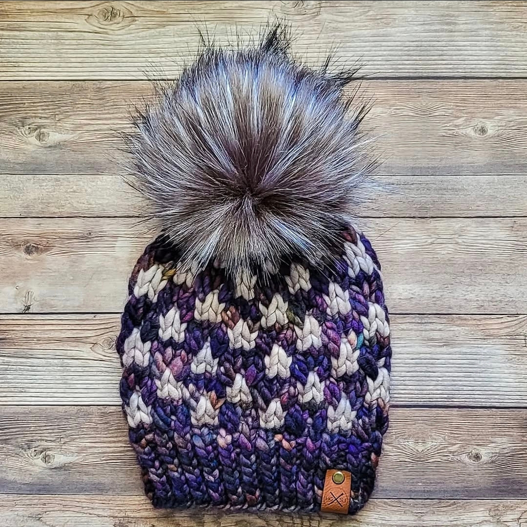 The RENZO Beanie | Colorwork Beanie | Merino Wool | Lluvias/Whole Grain