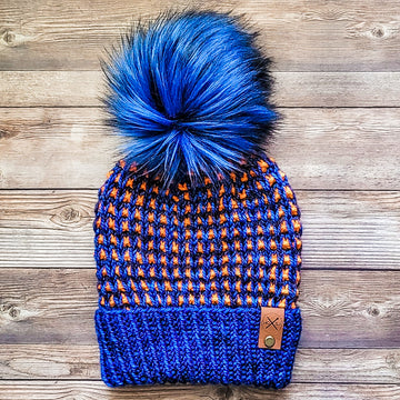The NOAH Beanie | Cuffed Thermal-Knit Beanie | Merino Wool | Arctic/Push Pop
